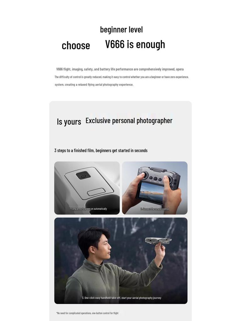 Дрон V666 с экраном: 8K HD, Бесколлекторный, Обход препятствий, Аэрофотосъемка, Игрушка с дистанционным управлением.