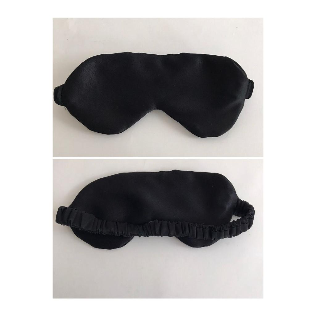 Атласные черные очки для сна/повязка на глазу