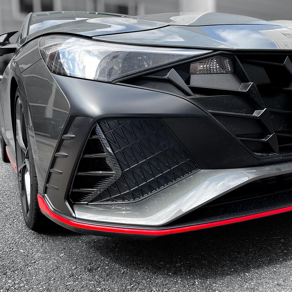 Красная Декоративная Накладка на Передний Противотуманный Фонарь для Hyundai Elantra CN7-N Line LHD/RHD