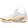 Li Ning Wade 808 2 Dynasty Износостойкие Низкие Баскетбольные Кроссовки Мужские Бело-Золотые ABPS037-2
