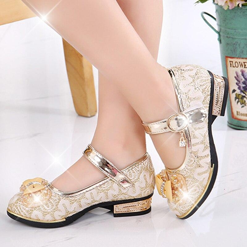 Детские свадебные модельные туфли, детская обувь принцессы, кожаная обувь для девочек, повседневная обувь