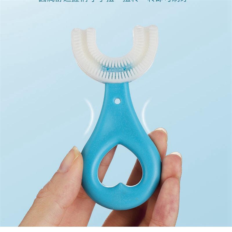 Силиконовая головка щетки для чистки ванной комнаты, детские аксессуары, зубная щетка в форме буквы U, мягкая чистка полости рта и зубов