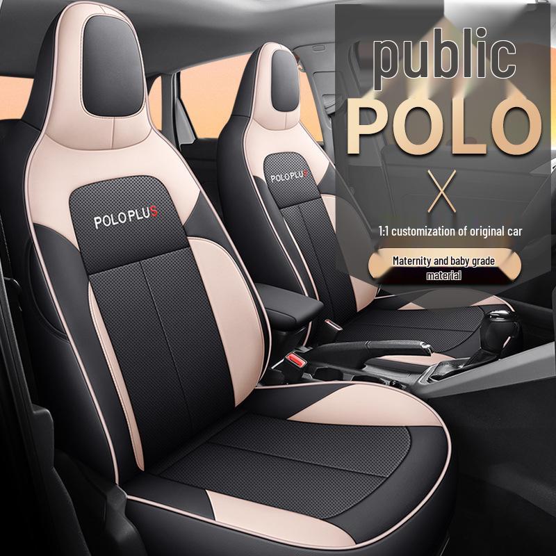 DJGY Подушка на сиденье из спортивной кожи для Volkswagen POLO PLUS - Всесезонный чехол для специальных автомобильных сидений