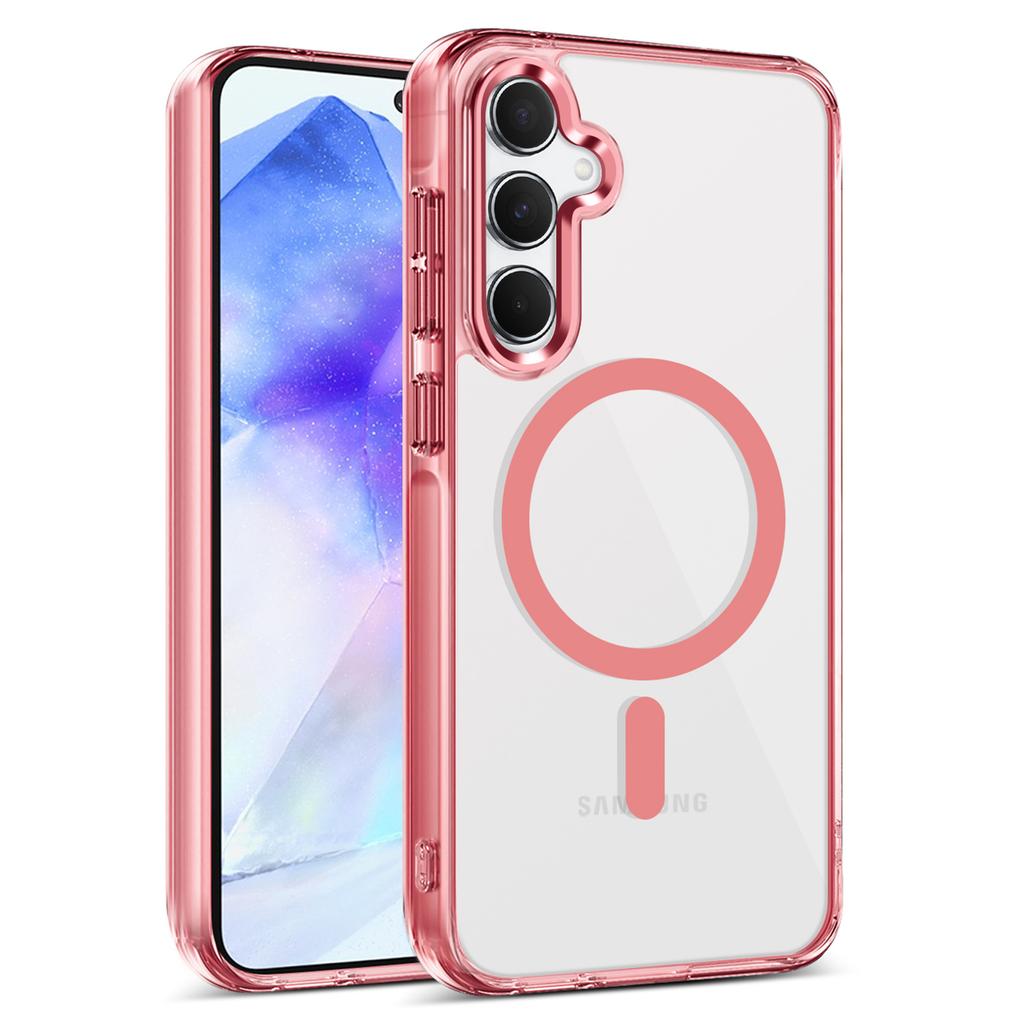 For Samsung Galaxy A55 5G Case Compatible with MagSafe TPU+PC Clear Phone Cover