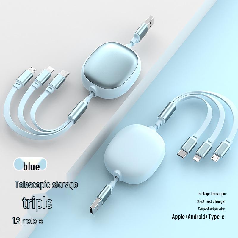 Быстрый 3-в-1 USB-кабель 100 Вт, Алюминиевый сплав, Индивидуальный логотип