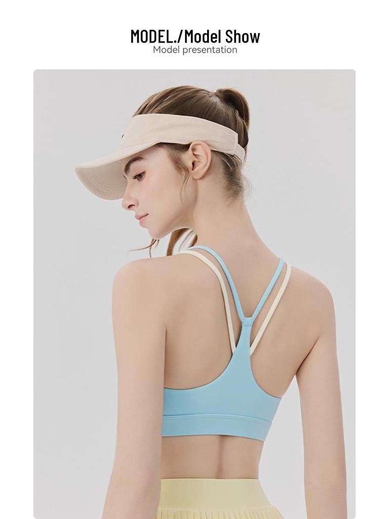 Женский спортивный бюстгальтер с влагоотводящими свойствами и мягкими лямками - Быстросохнущая майка для фитнеса, йоги, пилатеса и тенниса