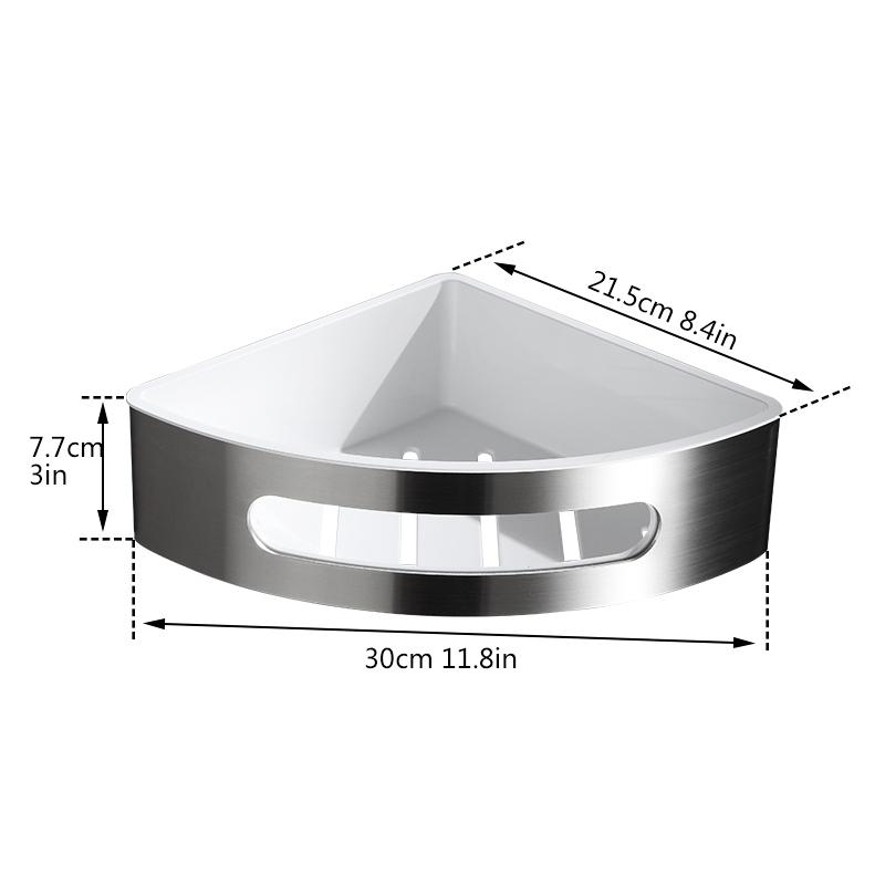 High Quality Single Stainless Steel Bathroom Corner Shelf/ Bathroom Wall Shelf Corner Rack