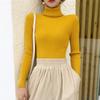 Women's Sweaters Slim Soft Long Sleeve High Neck Knit Pullover Slim Stretch Sweater Tops