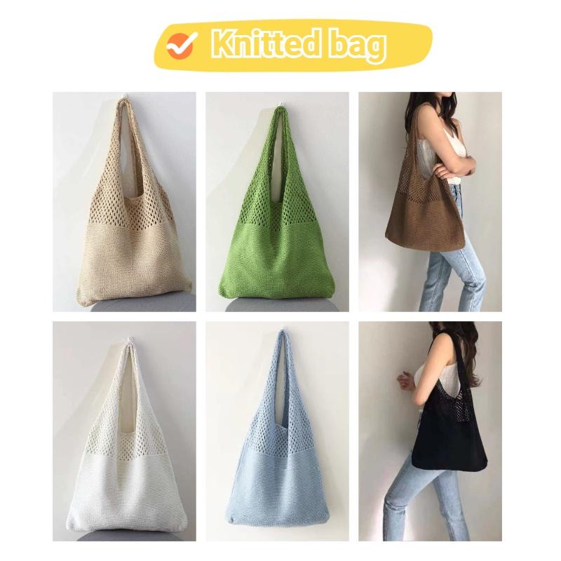 Винтажная вязаная сумка через плечо для женщин, элегантная и шикарная, идеально подходит для повседневного использования, большая вместимость