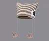 Hairball ins little devil striped knitted wool hat punk wind cat ears cute pointed hat curled edge cold hat