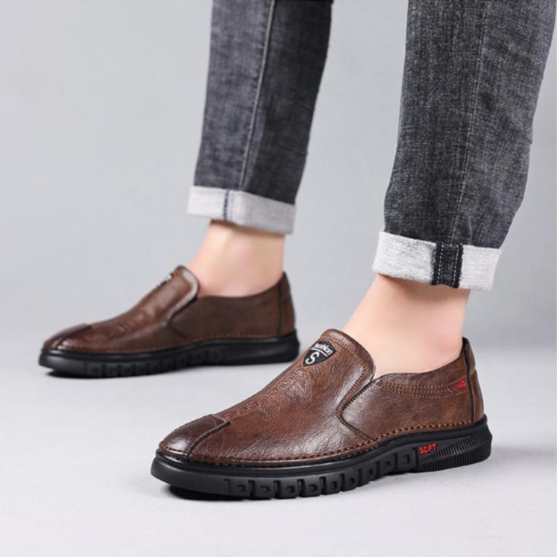 Новые мужские кожаные мокасины нескользящие прогулочные туфли на плоской подошве дышащие повседневные туфли для мужчин кроссовки zapatillas de hombre