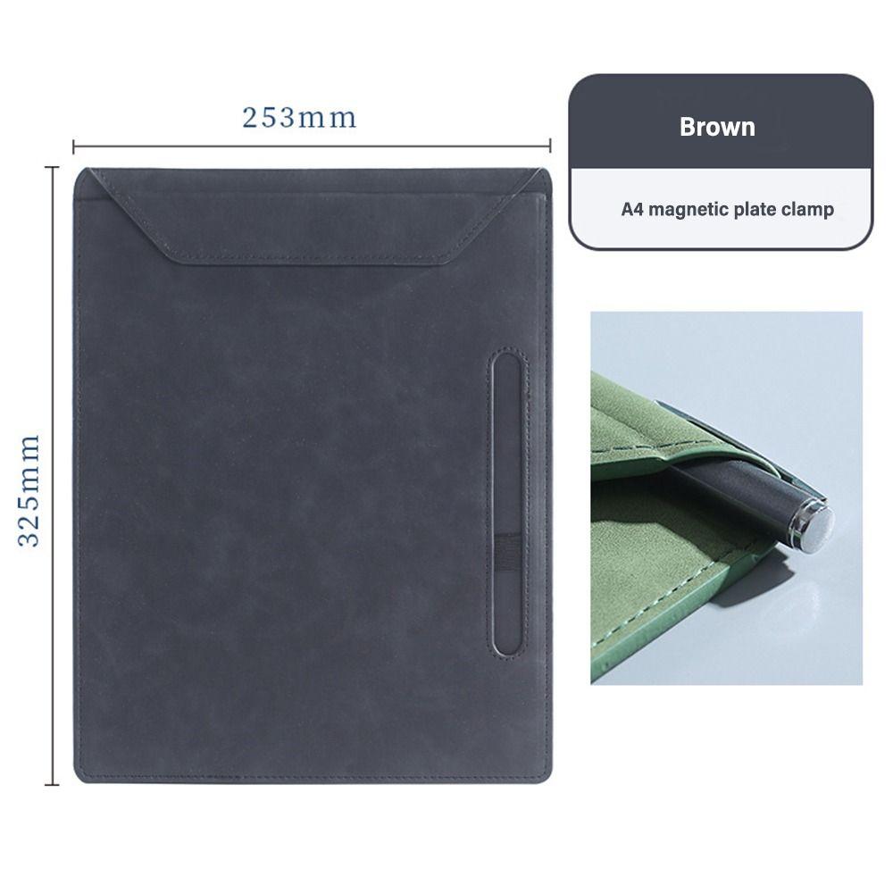 Magnetic Writing Clipboard Leather Document Filing Organizer A4 File Folder  Meeting Minutes