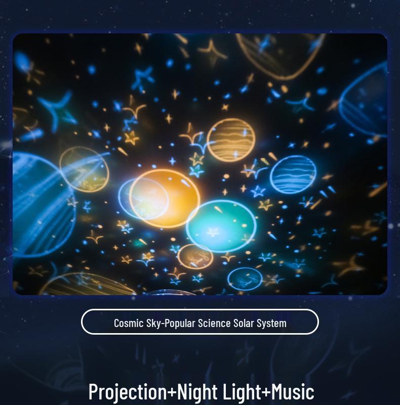 Светодиодный проектор «Звездное небо», DIY музыкальный подарок на день рождения, ночник-проектор