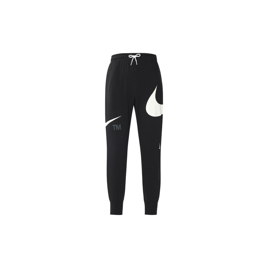 Nike Big Logo Lace-Up Breathable Mid-Rise Tapered Knit Joggers Men Bottoms Black DD6092-010