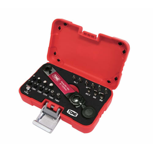 TONE Torque Bit Ratchet Set TBS20, Bit Insertion, 10N?m, 21 Pieces