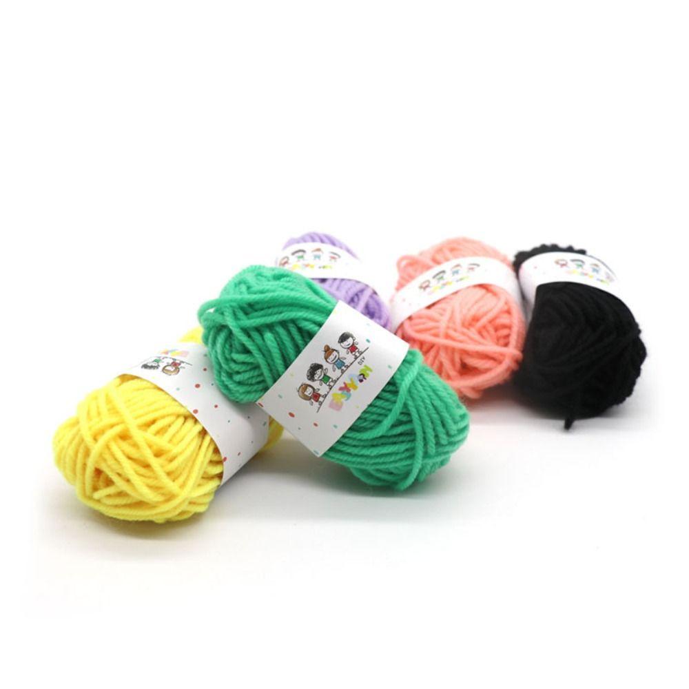 12Pcs Knitting Acrylic Yarn Multicolored Woven Thread DIY Yarn Ball Beginners