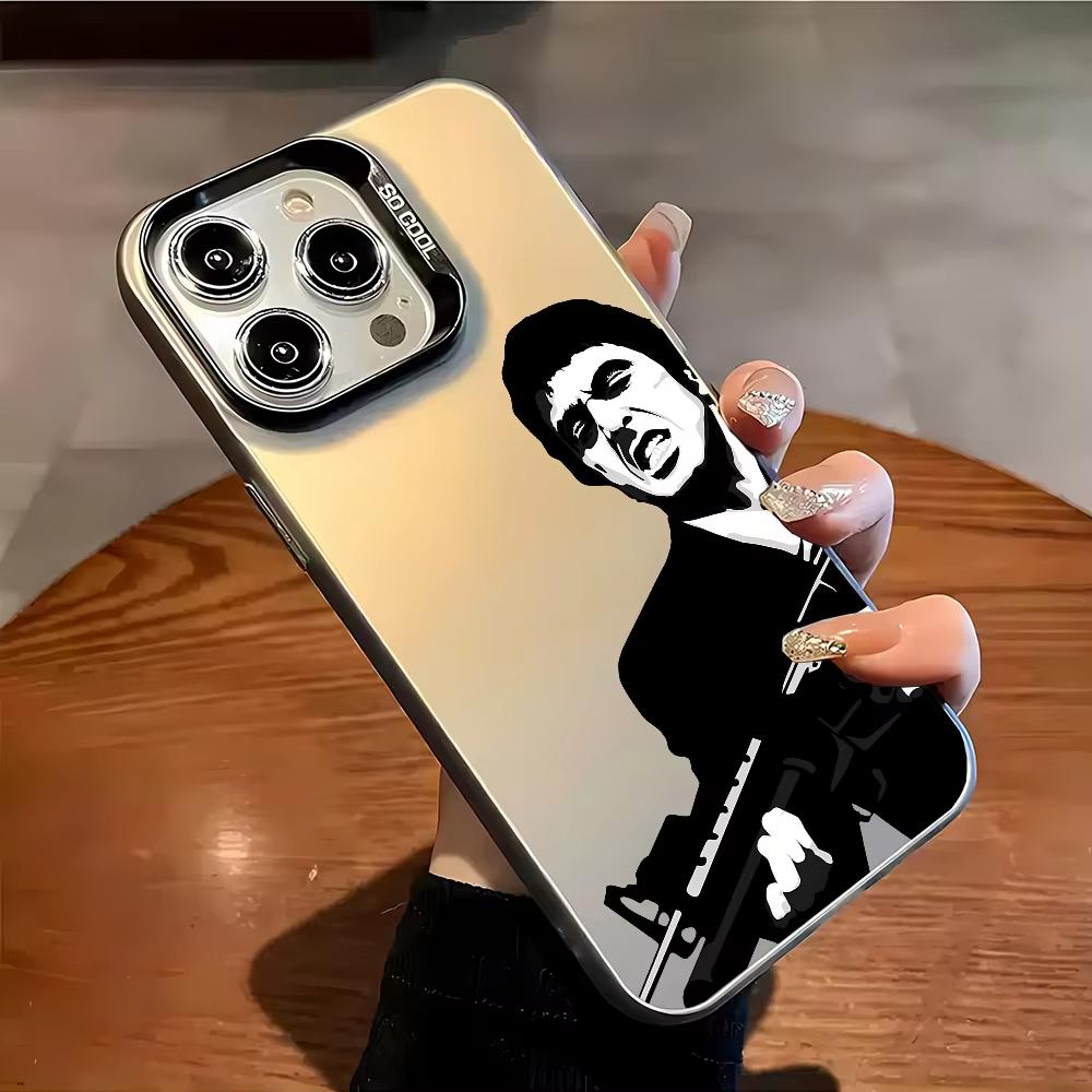 Movie Scarface Pattern Phone Case for iPhone 17 Air 16 15 14 11 Pro 13 12 Mini 8 7 Matte Laser Bumper Shockproof Hard Cover