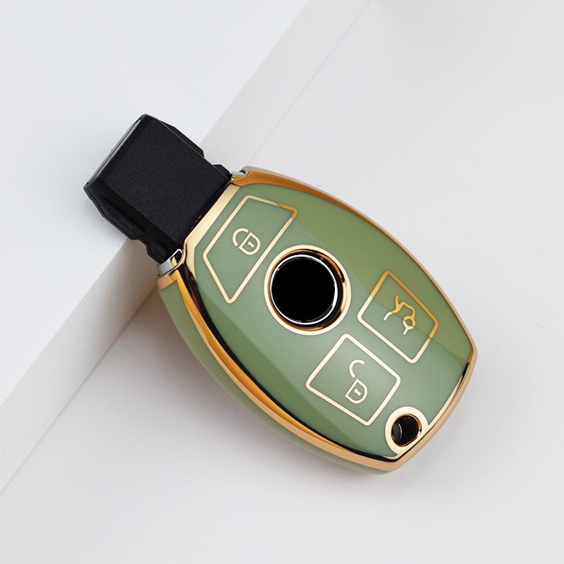 Чехол для ключей из ТПУ с 3 кнопками, чехол для ключей для Mercedes Benz ABCS Class AMG GLA CLA GLC W176 W221 W204 W205, держатель аксессуаров в виде ракушки