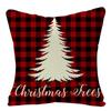 Festive Christmas Cushion Cover Featuring Adorable Reindeer And Snowflakes Design