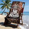 Custom Name Personalized Go Ahead Eagles Print Beach Towel, for Trip Camping Beach Party Home Decor, Birthday Gift for Family & Friends