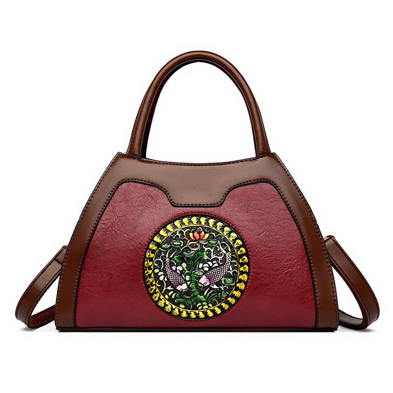 Emgrand Kangaroo Genuine Soft Leather Bag Women's 2025 New Large Capacity Handheld Women's Bag Shoulder Bag Shopping Bag