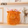 Plush Animal for Kids Highland Cow Stuffed Toy, Cute Fluffy Scottish Safe Toy Doll, Soft Farm Cattle Doll Kids, Adults