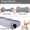 Shenrongtong Dog Bowl Mat, Bone Shaped Silicone Pet Placemat, Bone Shaped Non-Slip Silicone Feeding Mat for Small Dogs a