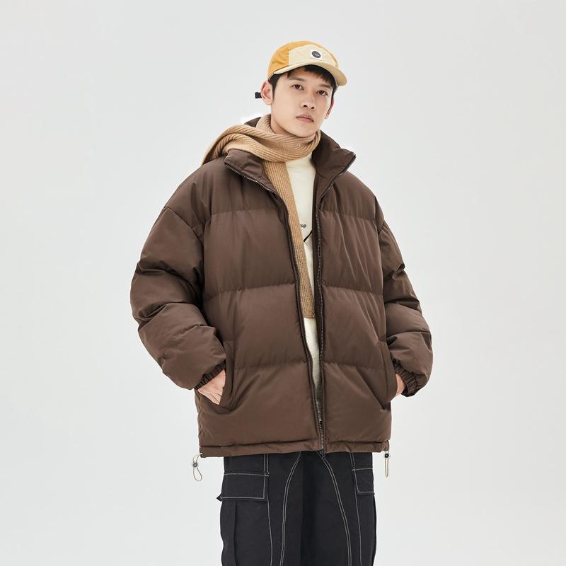 Толстые пары зимние новые жареные уличные хлопковые подбитые пальто с свободным повседневным толстым воротником-стойкой для мужчин и женщин хлебный костюм