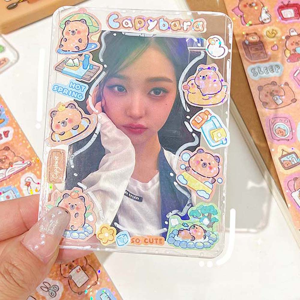 10Sheets Scrapbooking Capybara Stickers School Supplies Kids Toys Sticker Notebook