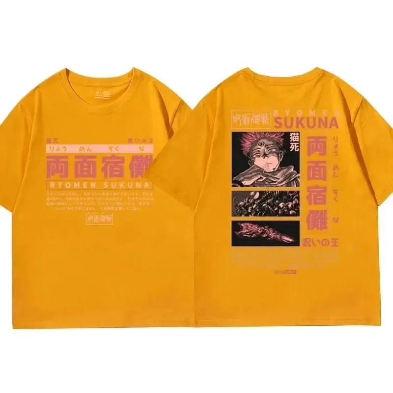 2024 Anime Jujutsu Kaisen T Shirt Manga Ryomen Sukuna Short Sleeve T-shirts Oversized Cotton Shirt Casual Men Women Tee Y2k Top