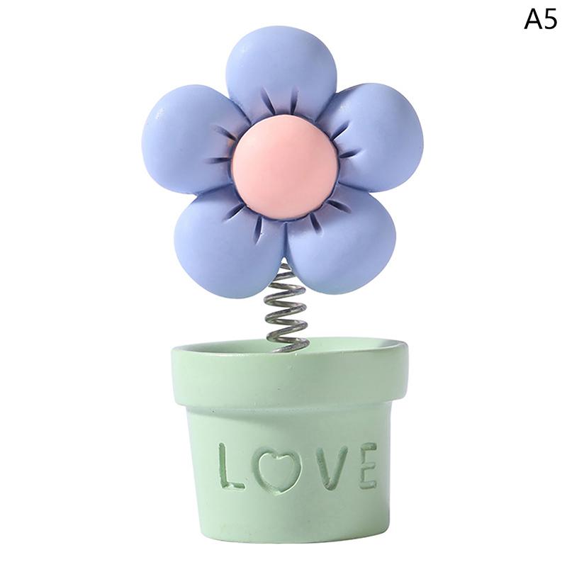 Украшение в виде цветка для автомобиля с качающейся головой, милый цветок подсолнуха, украшение в виде цветка для автомобиля с качающейся головой, аксессуары для украшения салона автомобиля