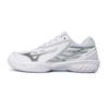 Wave Claw 1st Generation Aohara Nozomi Shock Absorption Anti-Slip Durable Low-Top Badminton Shoes Women Sneaker White Silver 71GA191603