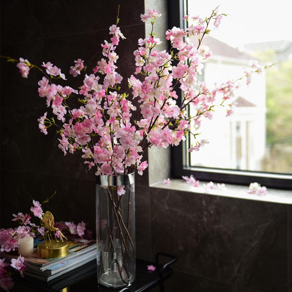 109cm Simulated Flower Folding Sakura Artificial Flower Multi Colored Iron Wire Inner Lining Floral Bouquet Wedding Decoration