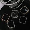 Чехол Diamond PC для Apple Watch Series10 9 8 7 6 SE ultra Bling защитный бампер блестящая рамка для IWatch 46 мм 42 мм 40 мм 41 мм 45 мм 44 мм 49 мм крышка
