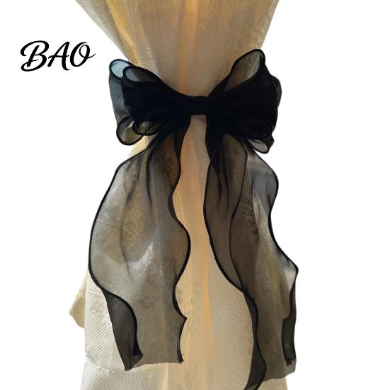 Boho Curtain Holders French Silky Bow Tieback, Window Ties Decorative Tieback Backs, Drape Holdbacks for Home Bedroom Tie Backs