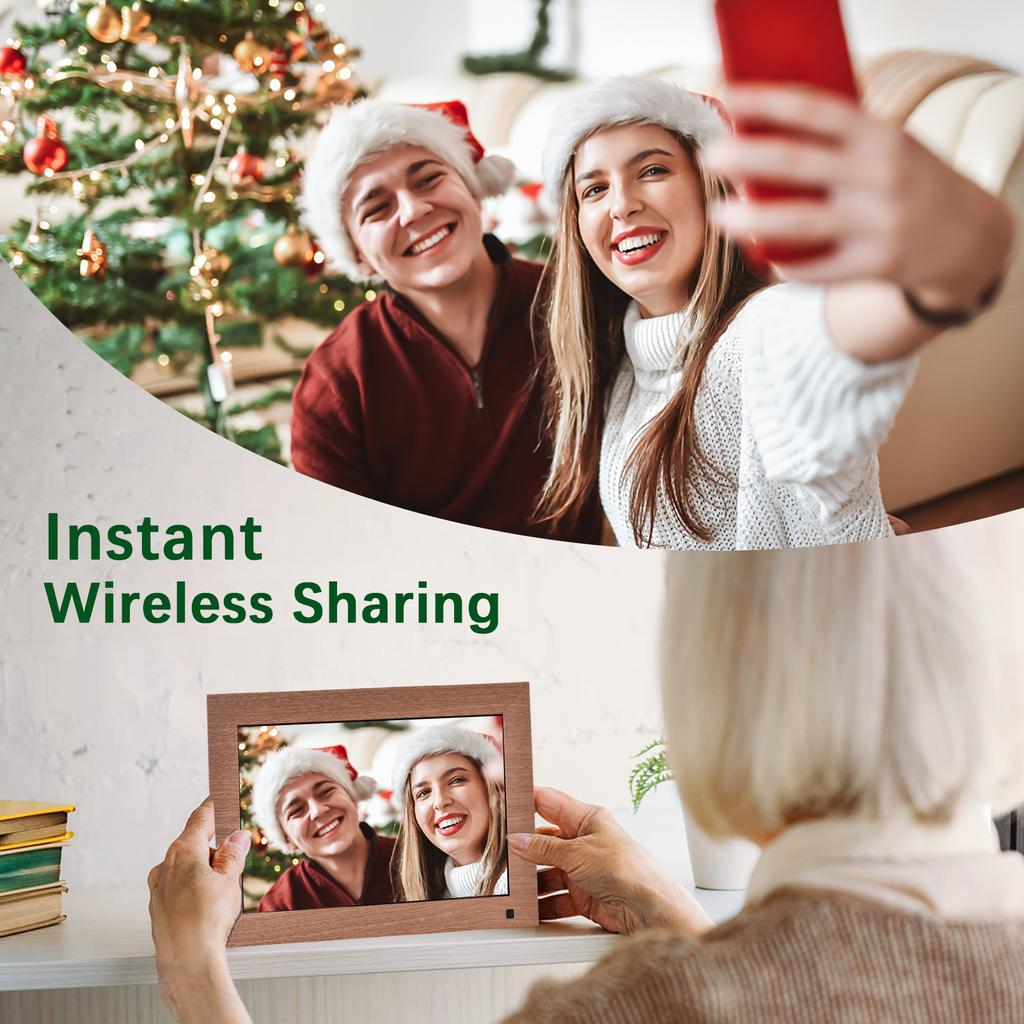 Andoer 10-дюймовая цифровая фоторамка WiFi с IPS-дисплеем и возможностью настенного крепления