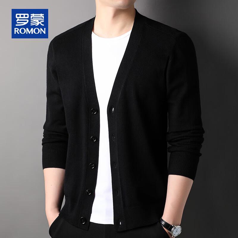 ROMON Мужской вязаный кардиган с V-образным вырезом