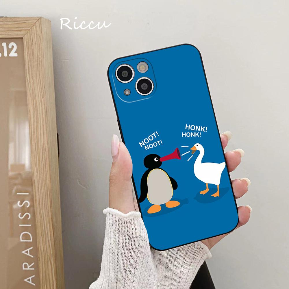 Noot noot pingu Чехол для телефона для iPhone 14 11 12 Pro 8 7 Plus SE 2020 X Pro 14 MAX 12 13 MINI XR XS iphone 13 14 Мягкие чехлы для телефонов