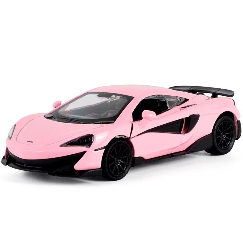 Суперкар McLaren 600LT 5 дюймов Металлическая машина Симуляция Литье под давлением и Игрушечные транспортные средства RMZ city 1:36 Сплавная модель с инерционным механизмом