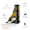 Half Concentric Circle Pattern Black Orange Green and Beig Beach Towel Soft Microfiber Quick Dry Absorbent Quick Towels For Bath