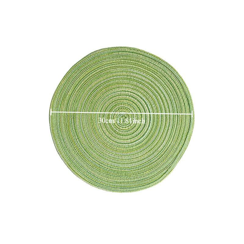 Nordic Style 12 Inch Round Ramie Woven Cup Mat Placemats Heat-Resistant Stain Resistant Anti-Skid Table Mats Placemats