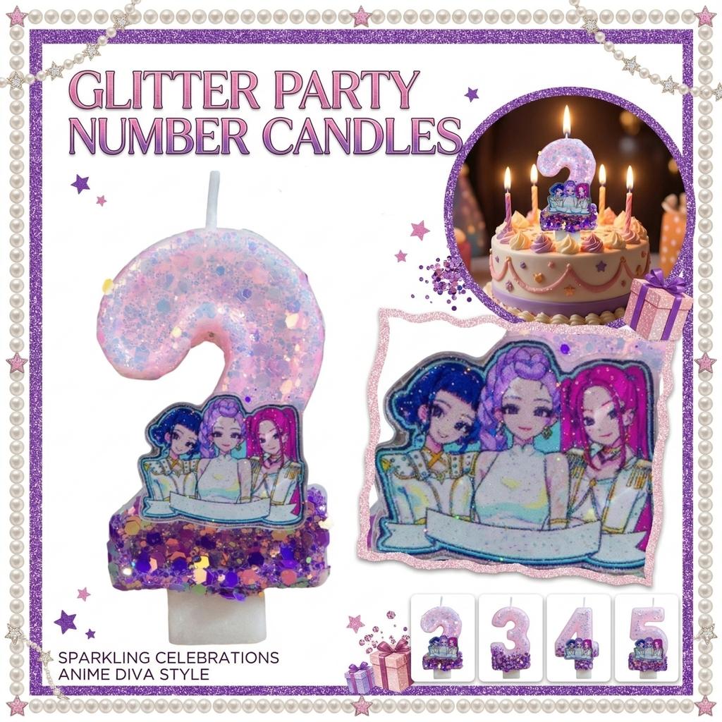 Fashion Cartoon Creative Birthday Candles Party Digital Candles