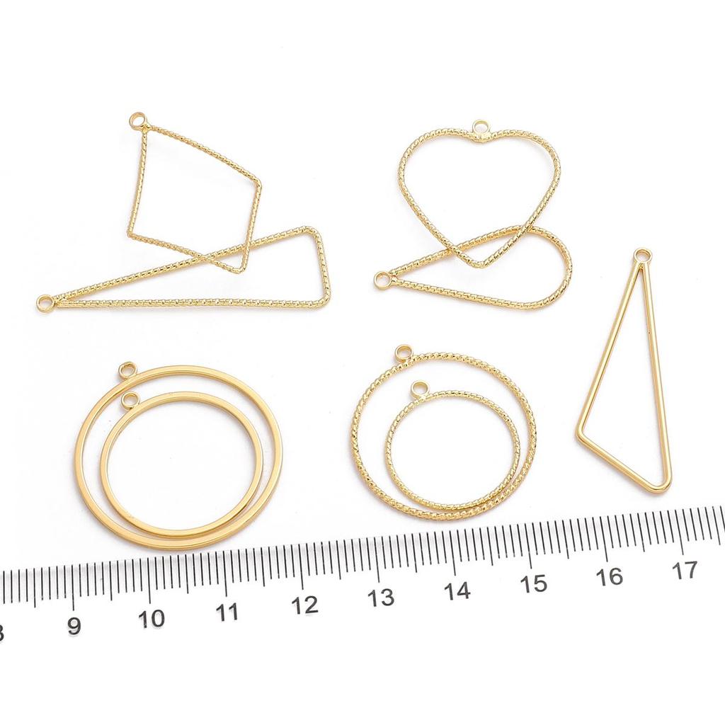 Медный круглый треугольный геометрический очаровательный кулон для изготовления ювелирных изделий своими руками, серьги, браслет, ожерелье, аксессуары
