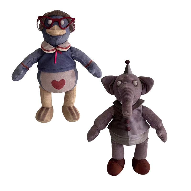 Ultra-soft Crystal Plush Stuffed Animals Elephant And Duck Toys