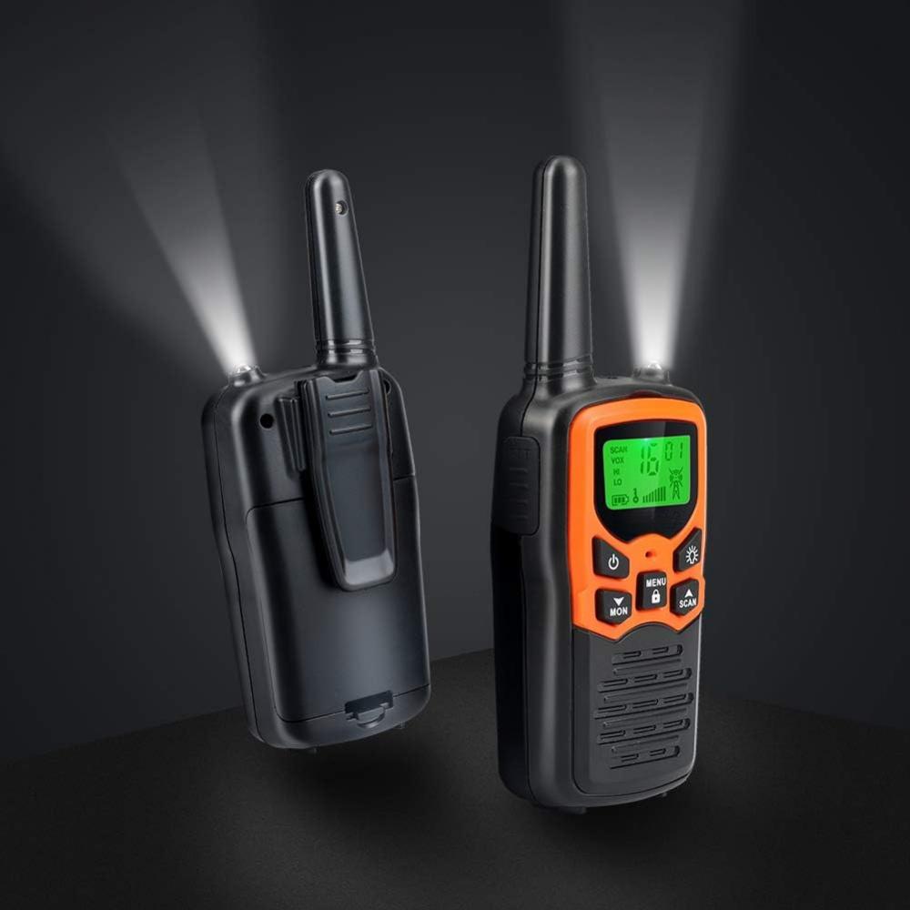 2 комплекта раций дальнего действия для взрослых с 22 каналами FRS, семейная рация со светодиодным фонариком и ЖК-дисплеем VOX для пеших прогулок и походов