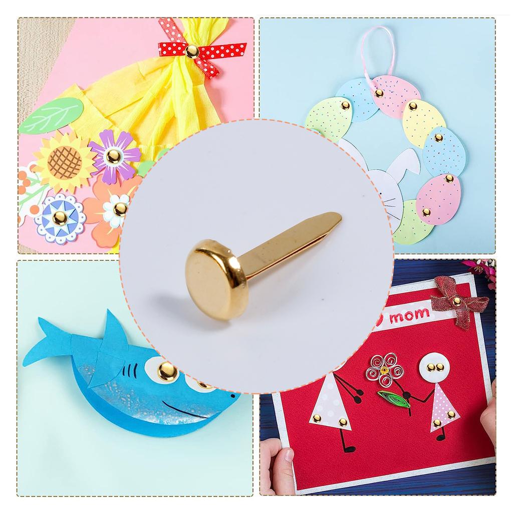 100 шт. Бумажные скрепки Разъемные штифты Клипсы с круглой головкой для школы офиса скрапбукинга бумаги Бумажные скрепки Поделки DIY Золото