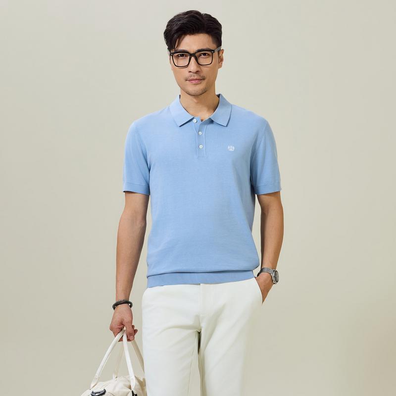 2026 Summer Old Money Wind Short-sleeved T-shirt POLO Men's 7595