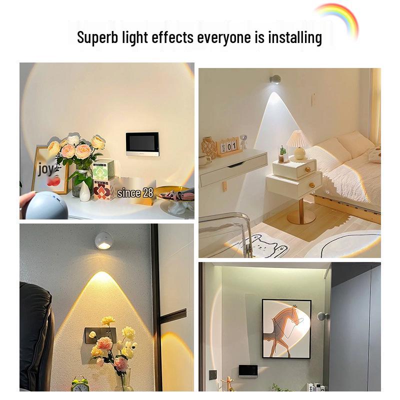 Magnetic Wireless Wall Light with Motion Sensor - Eye-Friendly Bedroom & Bedside Spotlight