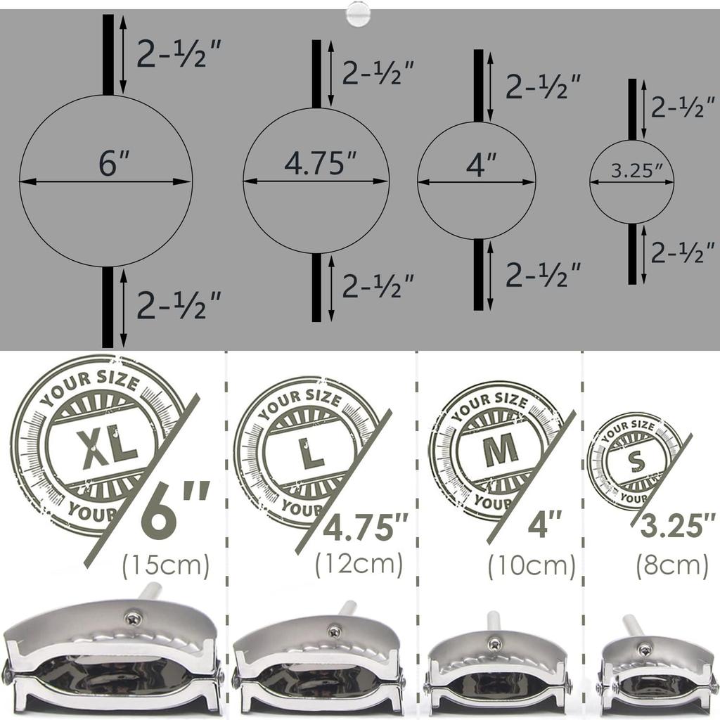 KAYCROWN 6 Inch Empanada Press, Stainless Steel Dumpling Maker Dough Cutter Dumpling Mold for Empanada, Dumpling, Ravioli, Pierogi, Turnovers,