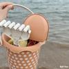 Детский набор пляжных игрушек из пшеничной соломы с лодкой и ручной тележкой
